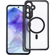 Чохол для Samsung Galaxy A55, для MagSafe, ERBORD Matt Case, чорний + захисне скло