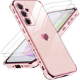 Чехол до Samsung Galaxy A54 5G, Electro heart, розовый rose gold + 2x стекло 9H