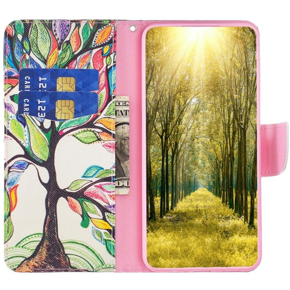 Откидной чехол для Xiaomi 13 Lite, Wallet, tree of life, белый