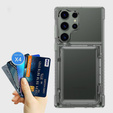 Чехол для Samsung Galaxy S24 Ultra, Card Holder, прозрачный / чёрный