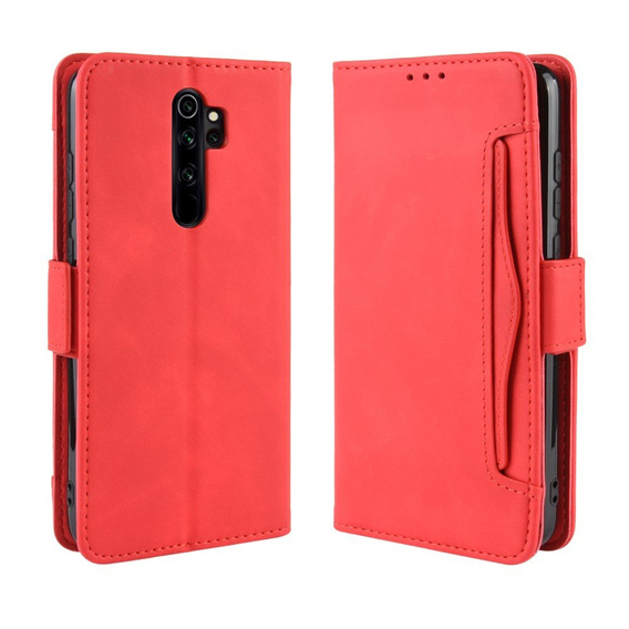 Откидной чехол для Xiaomi Redmi Note 8 Pro, Card Slot, красный