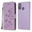 Откидной чехол для Motorola Moto G50, Butterfly, фиолетовый