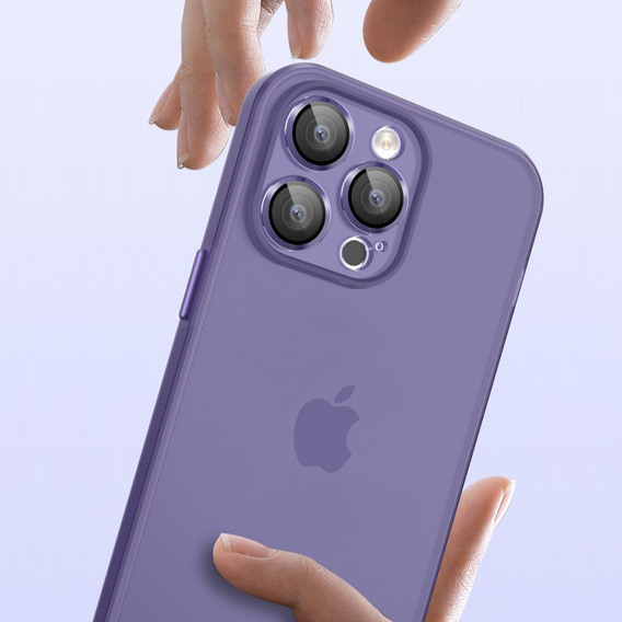 Ultra Slim чохол для iPhone 15 Pro, прозорий / фіолетовий