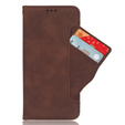 Футляр з клапаном для Huawei Nova Y91 4G, Card Slot, коричневий