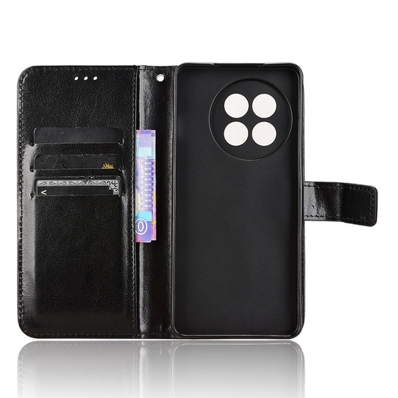 Откидной чехол для OnePlus 13R, Crazy Horse Wallet, чёрный