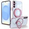 Магнитный чехол для Samsung Galaxy S25+ Plus, для MagSafe, розовый