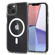 Чехол MagSafe Spigen для iPhone 13 Mini, Ultra Hybrid, белый + 9H закаленное стекло