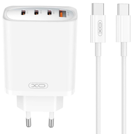 Мережевий зарядний пристрій XO CE12, USB-C, 20 Вт + USB-C - кабель блискавки, білий
