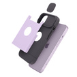 Чохол ERBORD MagSafe Cam Slider, фіолетовий + скло для екрану для iPhone 13 / iPhone 14