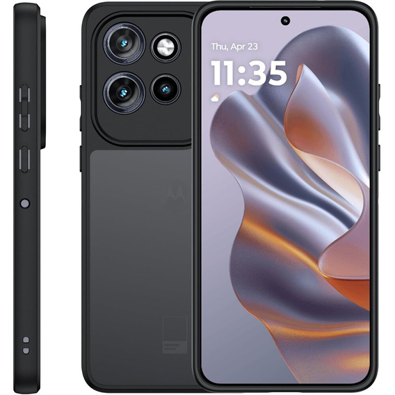 Чoхол до Motorola Edge 50 Neo / Motorola ThinkPhone 25, Fusion Hybrid, прозорий / чорний