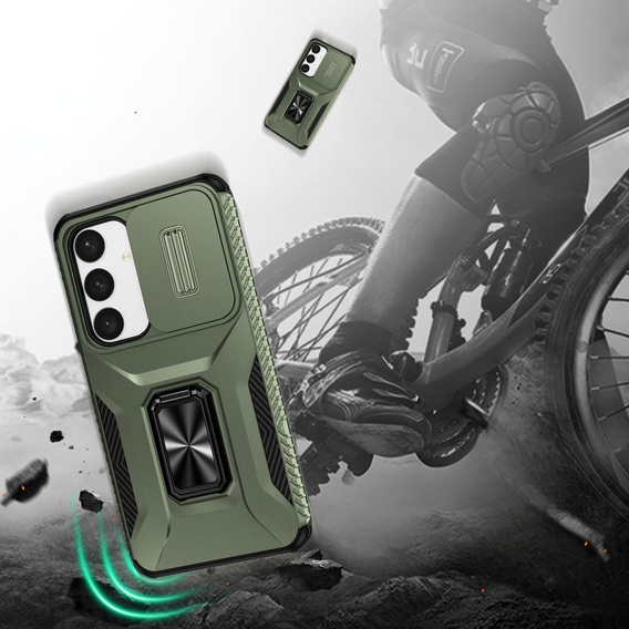 Чохол для Samsung Galaxy S24+ Plus, кришка об'єктива, зелений