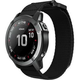 Нейлоновый ремешок до Garmin Fenix 7/Fenix 6 Pro/Forerunner 935/945/955 22mm, Black