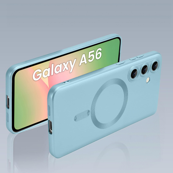Чохол для Samsung Galaxy A56, ColorMag, для MagSafe, м'яти + загартоване скло 9H