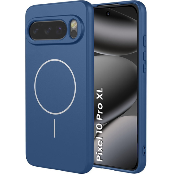 Силиконовый чехол для Google Pixel 10 Pro XL, для MagSafe, синий