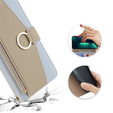 Чохол-книжка для OnePlus 12 5G, Wallet Zipper Pocket, з дзеркалом, м'яти