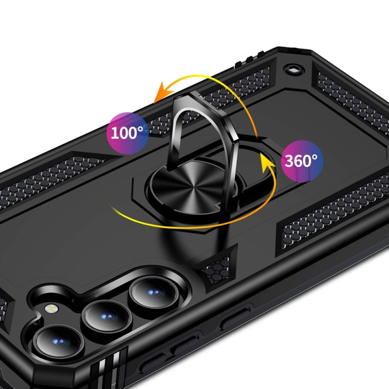 Бронированный Чехол до Samsung Galaxy A55 5G, Nox Case Ring, чёрный