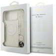 Чохол Guess IML Flowers Electroplated Allover With Beads Strap, для MagSafe, з ремінцем для iPhone 17 Pro Max