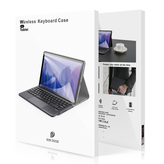 Чохол + клавіатура Apple iPad Pro 11" 5 gen. 2024, Dux Ducis TouchPad Leather Pen Slot, чорний