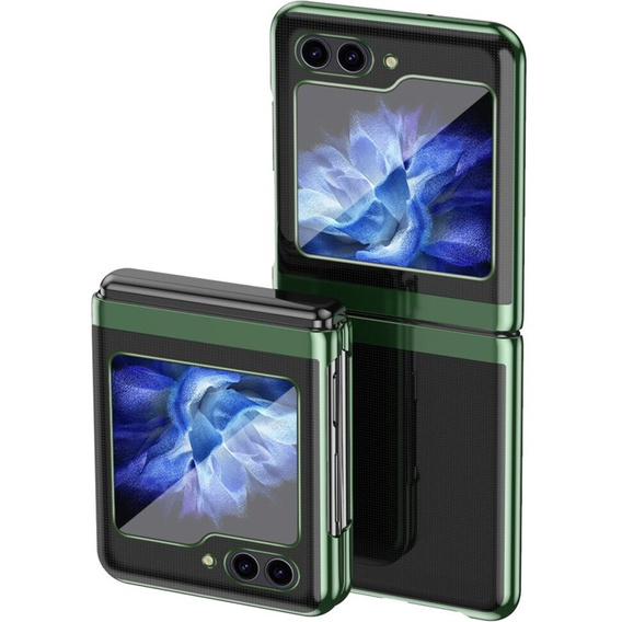 Чехол для Samsung Galaxy Z Flip7 FE / Z Flip6, PC Case, прозрачный / зеленый
