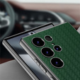 Чoхол до Samsung Galaxy S24 Ultra, GKK Woven Leather, зелений
