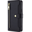 Откидной чехол для Samsung Galaxy S23, Wallet Zipper Pocket, чёрный
