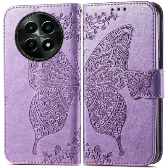 Чохол-книжка для Realme 12, Butterfly, фіолетовий