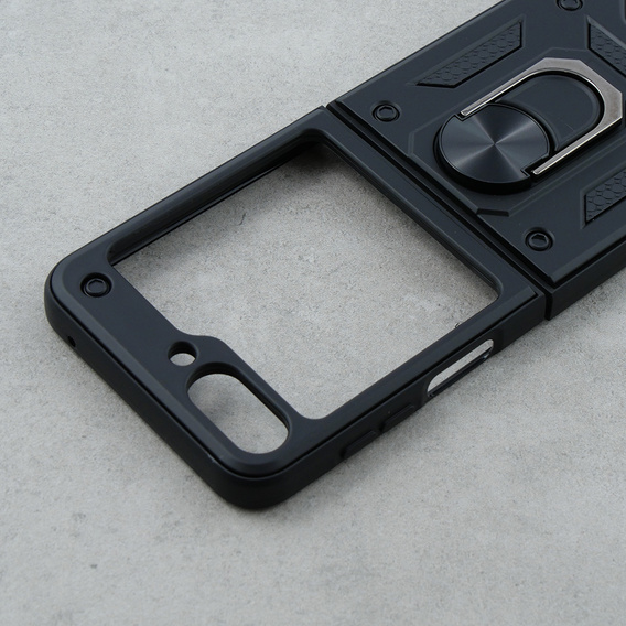 Бронированный Чехол до Samsung Galaxy Z Flip5 5G, Nox Case Ring, чёрный