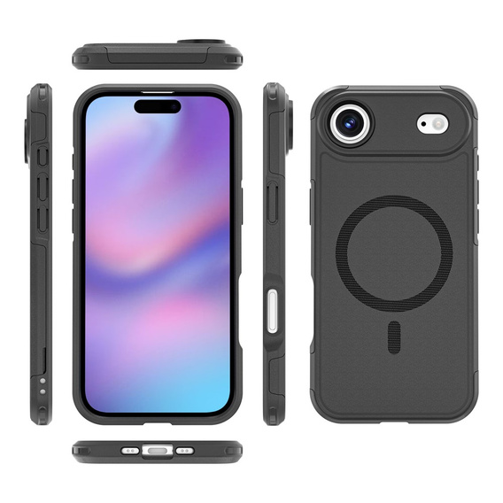 Чохол MagForce для iPhone Air, для MagSafe, броньований, чорний