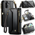 Чехол CASEME для Samsung Galaxy A56 5G, RFID Leather Wallet, с плечевым ремнем, чёрный