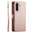 Фліп-чохол на блискавці для Samsung Galaxy A17 5G, Wallet Zipper Pocket, гаманець, рожевий