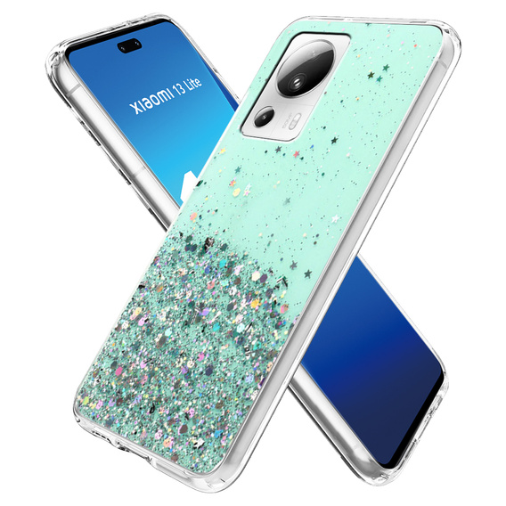Чехол до Xiaomi 13 Lite, Glittery, зелёный