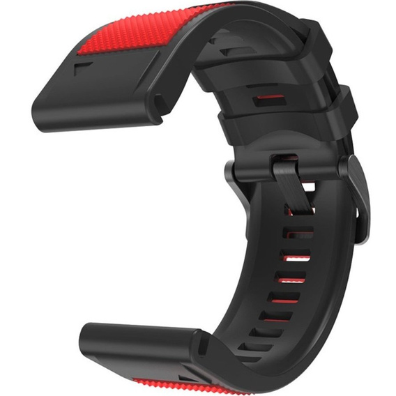 Силиконовый ремешок для Garmin Fenix 5/6/7 Forerunner 945/935, Red / Black