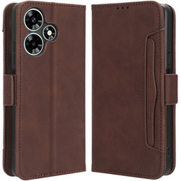 Футляр з клапаном для Infinix Hot 30, Card Slot, коричневий