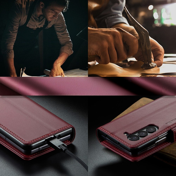 CASEME флип-кейс для Samsung Galaxy Z Fold6 5G, Litchi Wallet, красный