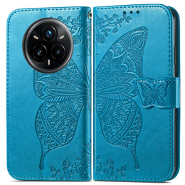 Откидной чехол для Realme 14 Pro 5G, Butterfly, синий
