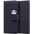 Чехол Wallet до Xiaomi Redmi Note 11 / 11S, Panda, Black