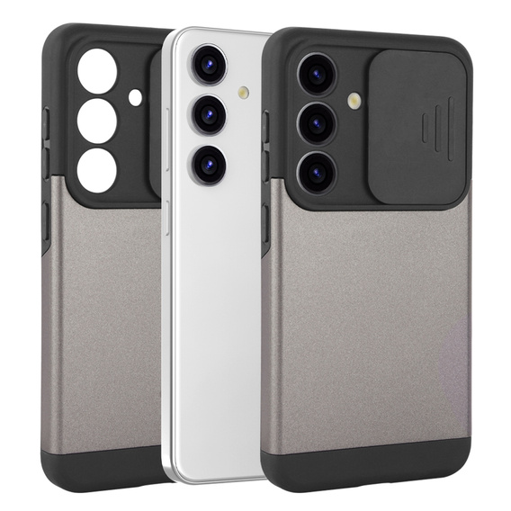 Чехол до Samsung Galaxy S24, ERBORD CamProtect Slide Camera, серый gunmetal