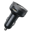 Baseus S13 Аітомобільний зарядний пристрій  2-Port USB + Transmiter FM - Black