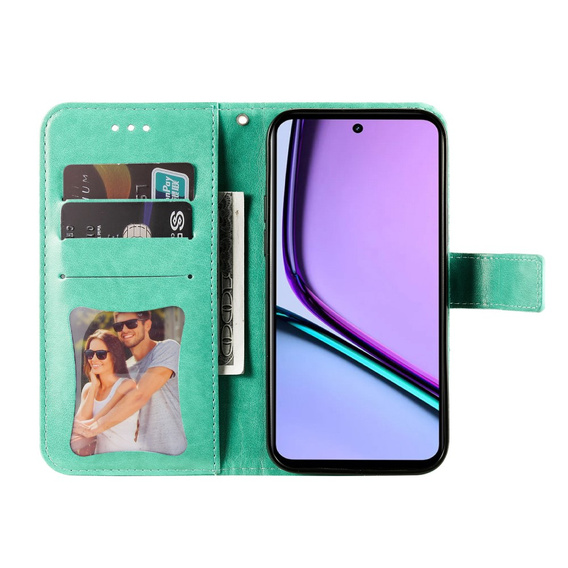 Чохол-книжка для Realme C67, Mandala, зелений