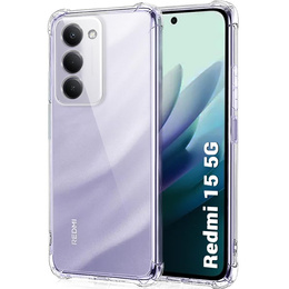Чохол для Xiaomi Redmi 15 5G / 4G, посилений, із захистом камери, прозорий