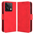 Откидной чехол для Xiaomi Redmi Note 13 5G, Card Slot, красный