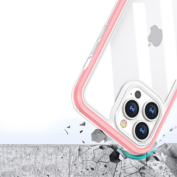 Чехол ERBORD Hybrid Frame для iPhone 13 Pro, Розовый 