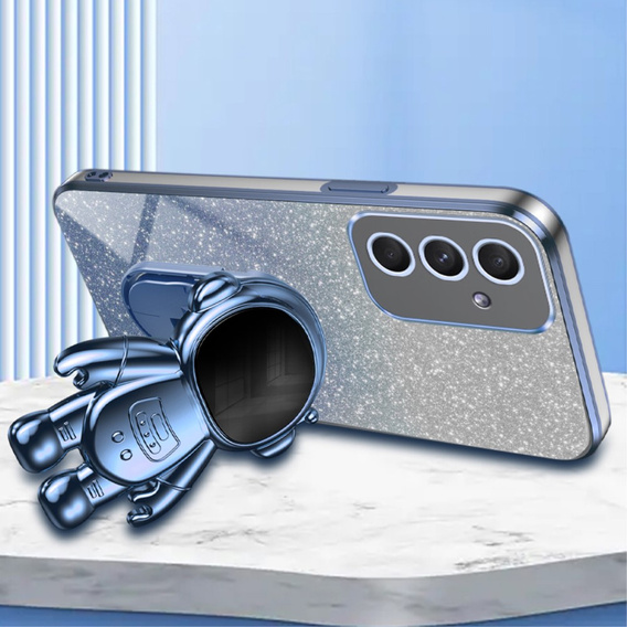 Чехол для Samsung Galaxy A55 5G, Glitter Astronaut, синий