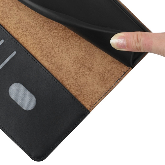 Откидной чехол для Realme C67, Split Leather Wallet, чёрный