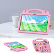 Детский чехол для Lenovo M10 X306 2 Gen / M10 Plus TB-X606 10.3 / Samsung Tab A 10.1 T510/515 / K10 X6C6, Cute Patterns, с подставкой, розовый