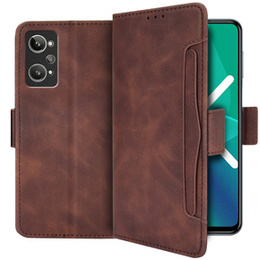 Футляр з клапаном для Realme GT 2 / Realme GT Neo 2, Card Slot, коричневий