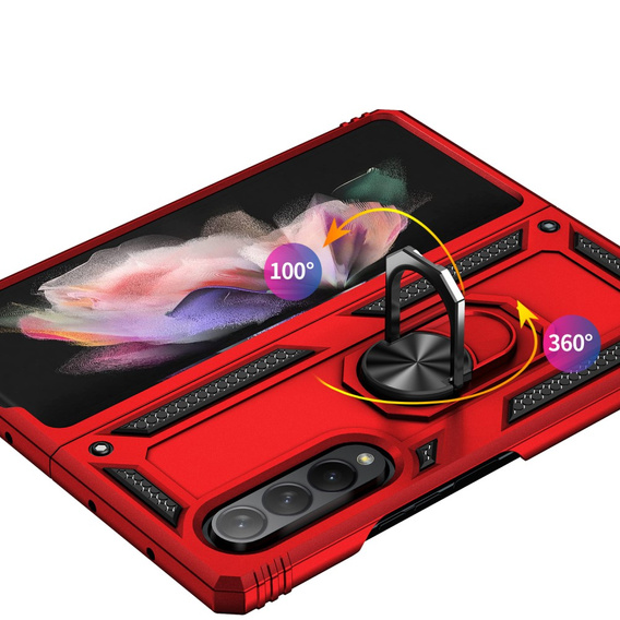 Броньований Чoхол до Samsung Galaxy Z Fold3 5G, Nox Case Ring, червоний