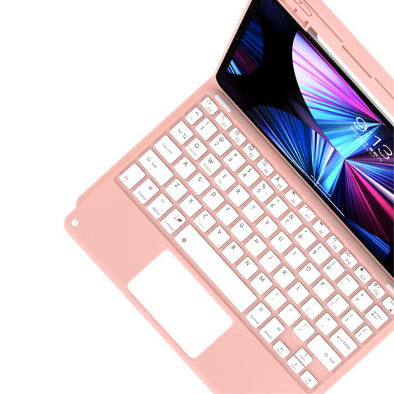 Чехол + клавиатура iPad Air 10.9 4 2020 / 5 2022, Touchpad, розовый rose gold