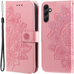 Откидной чехол для Samsung Galaxy A14 4G/5G, Mandala Flower, розовый rose gold