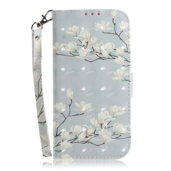 Чехол Wallet до Motorola Moto G9 Play/E7 Plus, Flower Branch